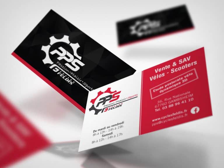 carte visite pelliculage brillant