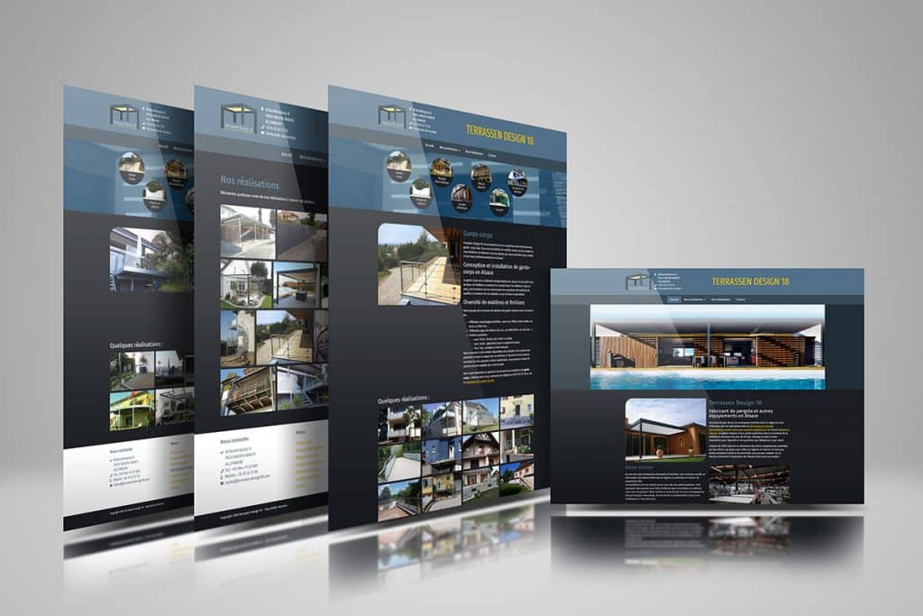 site vitrine wordpress elementor terrassen design pergola carport alsace responsive