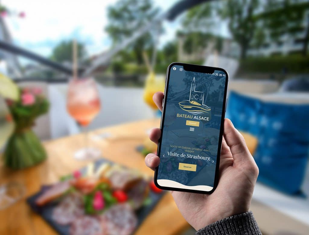 site web mobile bateau Alsace Strasbourg Rhin