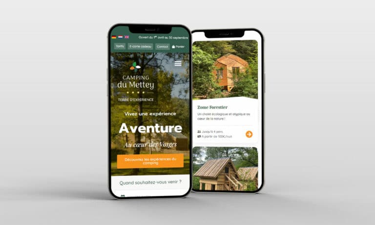 Site mobile responsive pour un camping sur WordPress avec Elementor