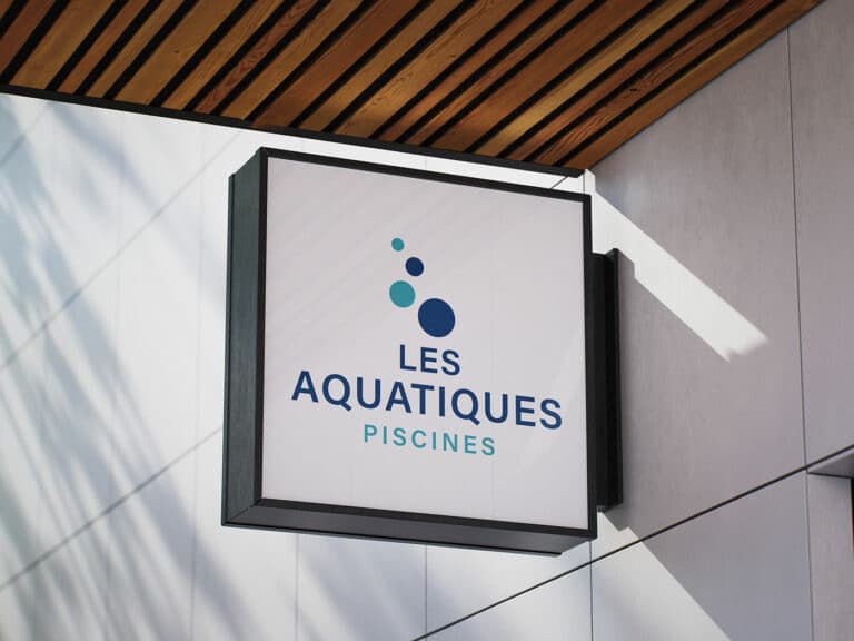 Création de logo pisciniste à Haguenau, piscine les Aquatiques