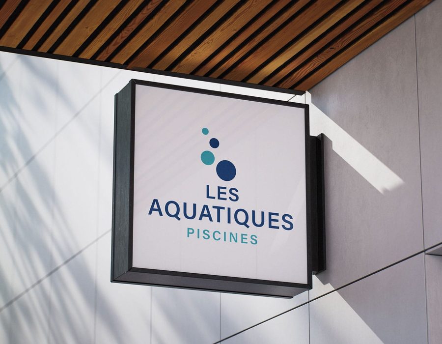 Création de logo pisciniste à Haguenau, piscine les Aquatiques