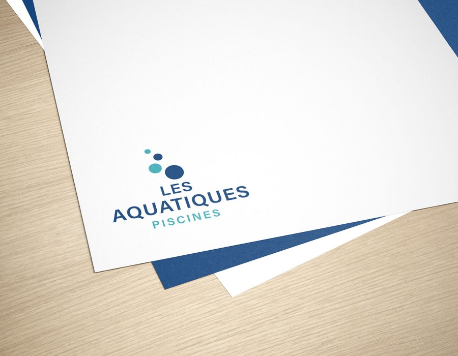 Création de logo pisciniste à Haguenau, piscine les Aquatiques