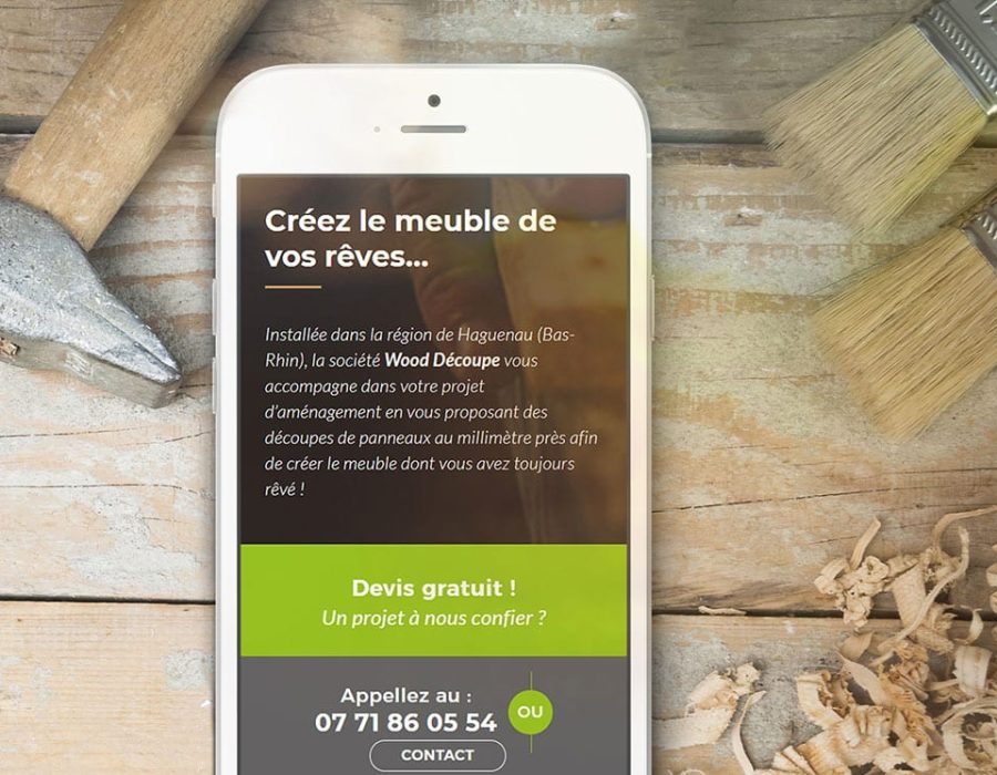 Création de site mobile configurateur de produit en ligne