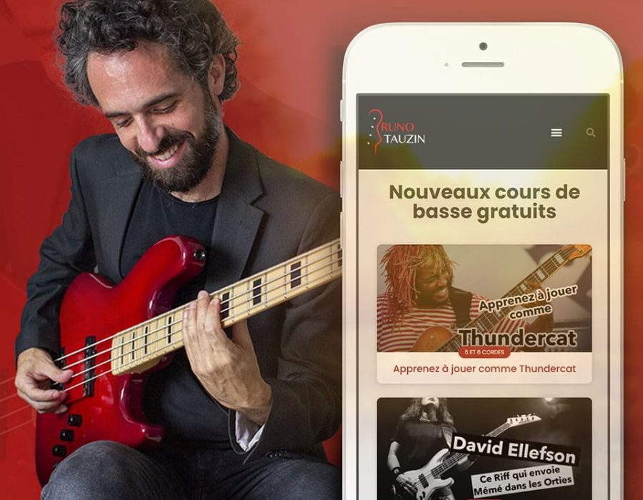 Site internet cours de musique basse guitare Bruno Tauzin