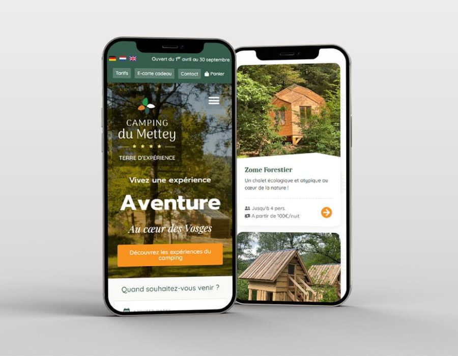 Site mobile responsive pour un camping sur WordPress avec Elementor