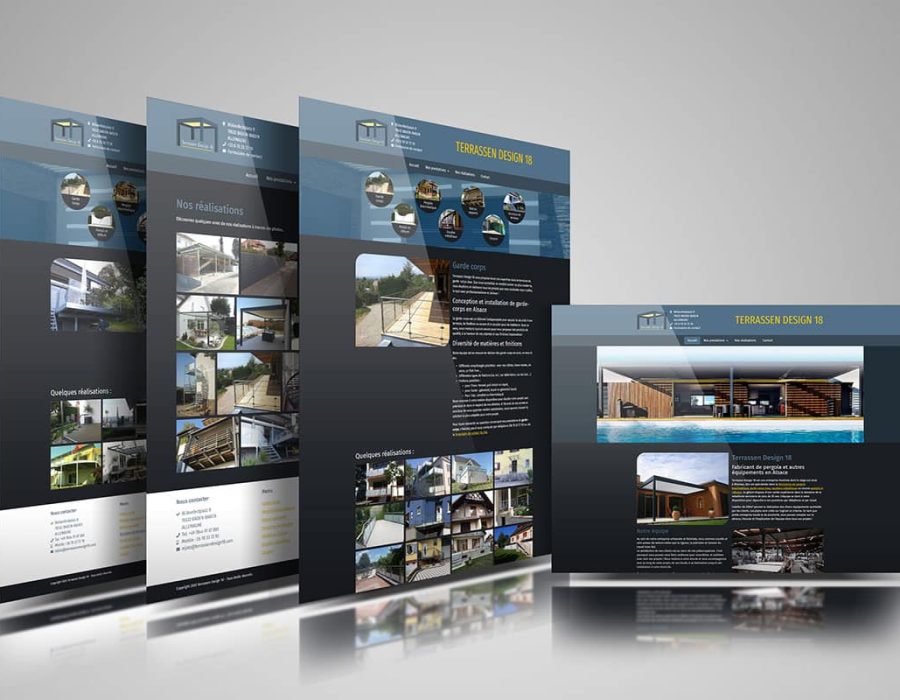 site vitrine wordpress elementor terrassen design pergola carport alsace responsive