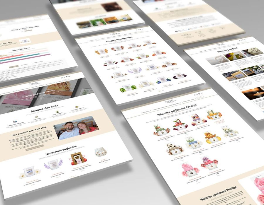 Site web e-commerce WordPress Bougies des Sens