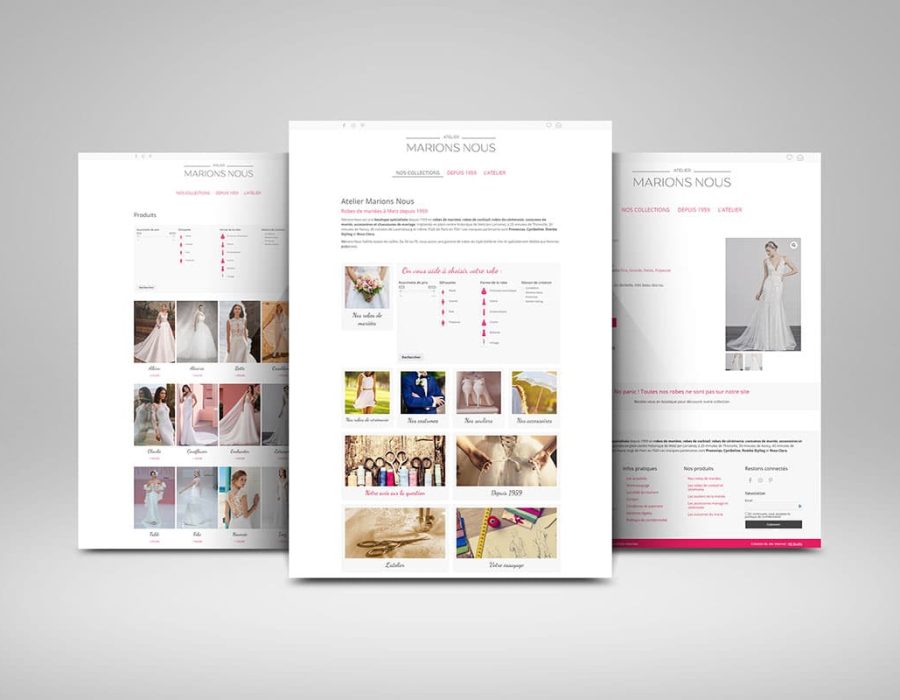 Site web de vente de robes de mariés à Metz en France